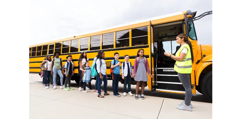 Smart school transport app concept in Dubai